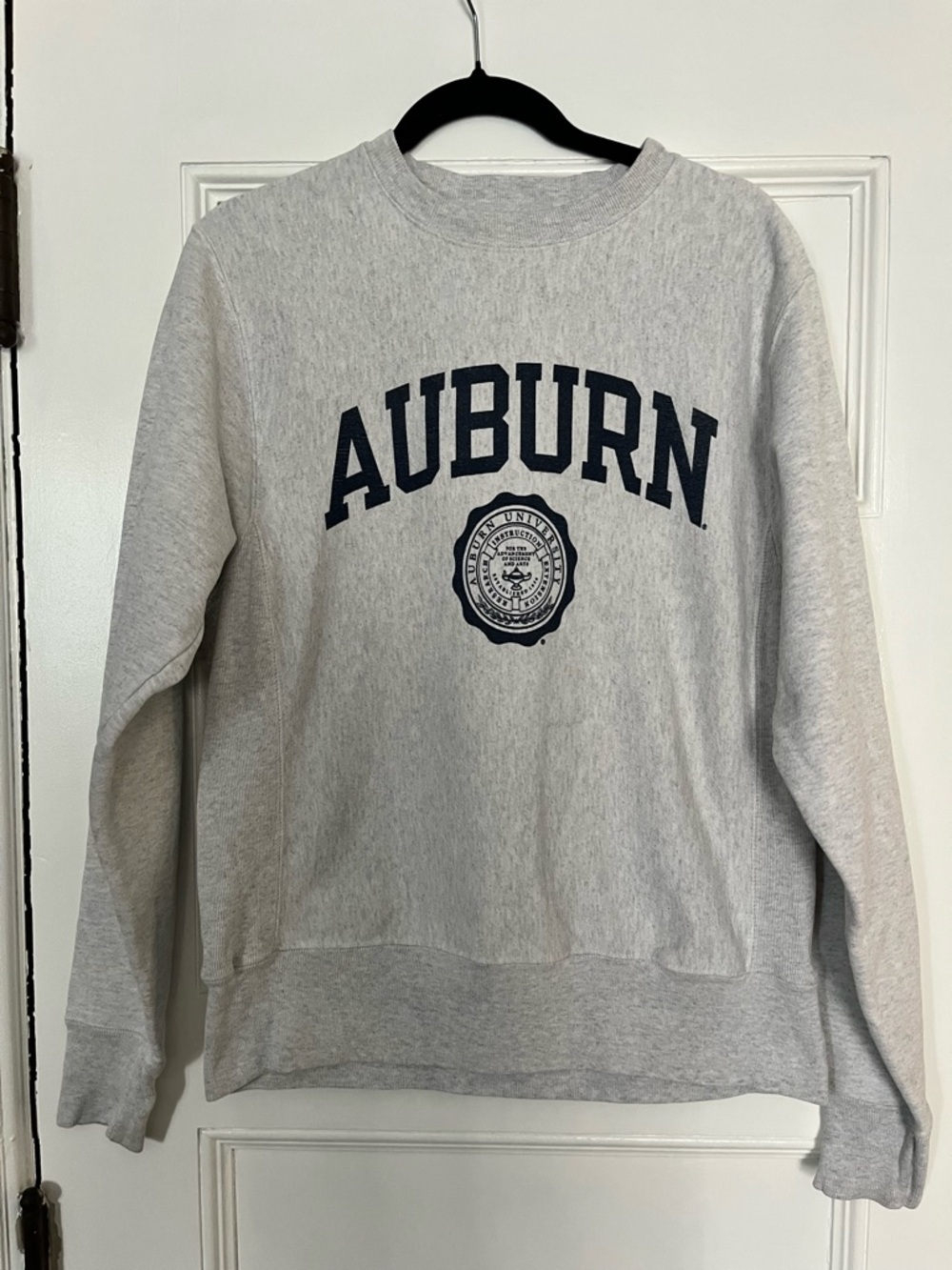 Champion Reverse Weave Auburn Sweatshirt Small | Gray College Crewneck